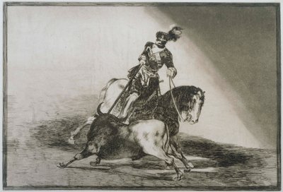 Charles V Launching a Bull by Francisco de Goya
